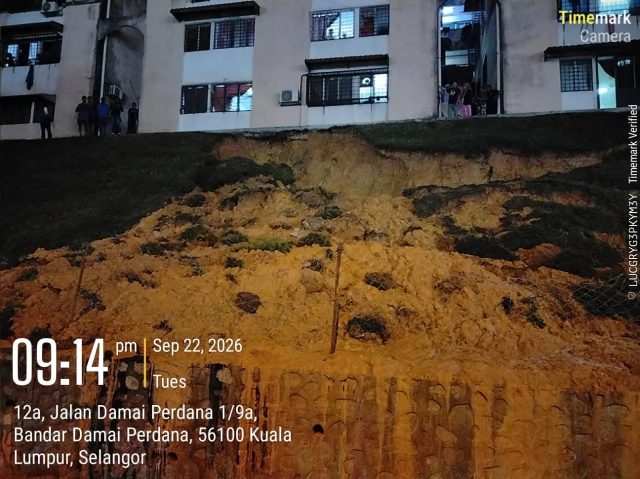 Cheras apartment residents evacuated after landslide near block