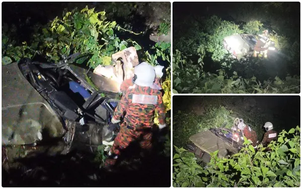 拿笃轿车失控坠山谷 酿3死1伤
