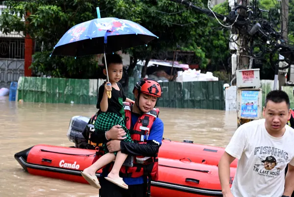 Typhoon Saudel brings torrential rain, flooding to China's coastal areas
