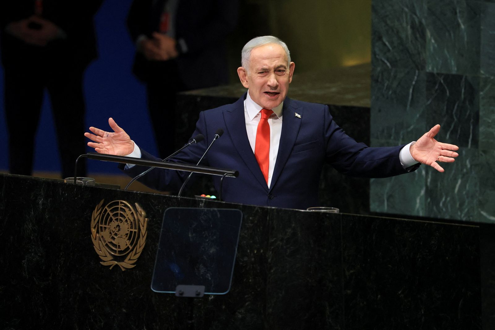 UN delegates walk out as Netanyahu begins speech defending Israel