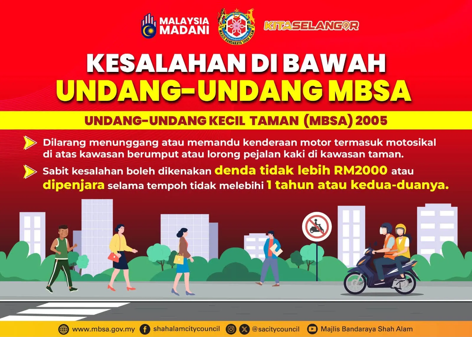 MBSA larang memancing, bawa motosikal dalam taman tanpa kebenaran