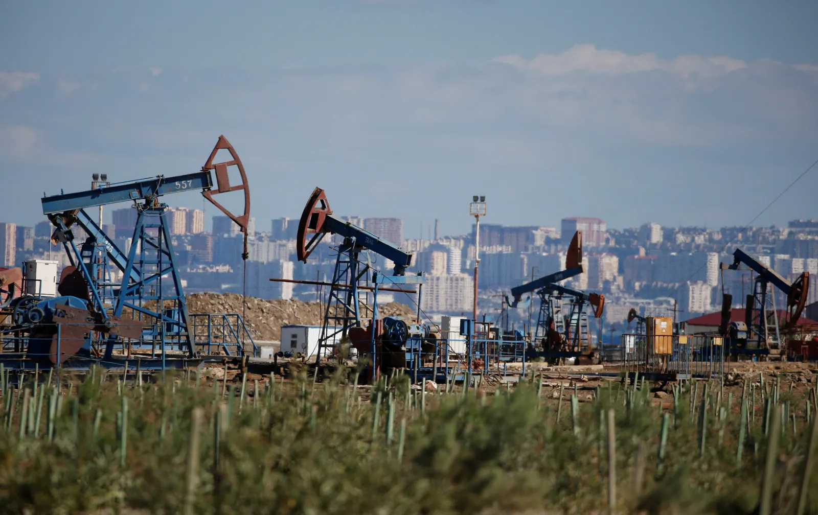 Oil prices fall after hitting over one-month high, traders weigh supply risks