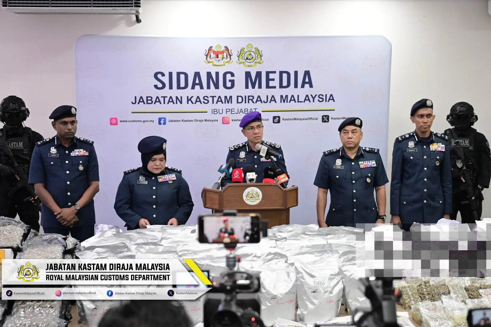 Kastam rampas 722kg dadah bernilai RM42.8 juta dalam empat operasi
