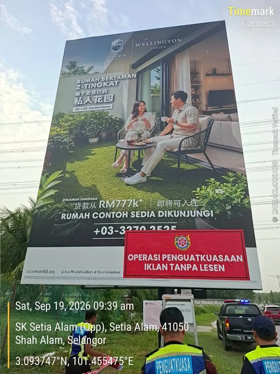 Unlicensed advertising signboards in Setia Alam ordered removed