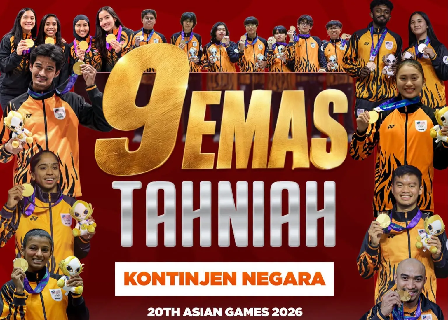 Sukan Asia: PM puji prestasi kontinjen Malaysia raih sembilan emas