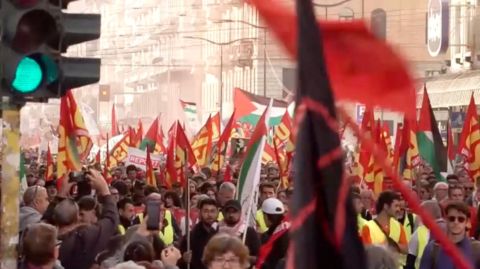 Mass protests sweep Italy during nationwide strike