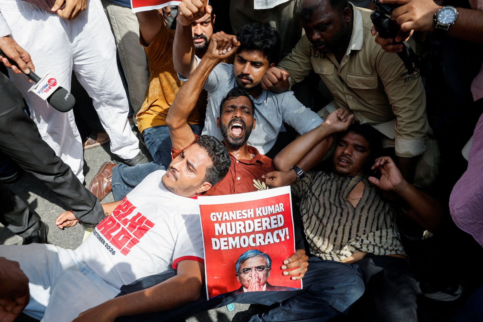 Hundreds from India's Gen Z-led 'cockroach' party protest, seek election chief's resignation